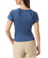 Фото #2 товара Women's Ruched Raglan-Sleeve Fashion Tee