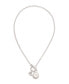 ფოტო #3 პროდუქტის Cubic Zirconia Charm Collar Necklace in Sterling Silver