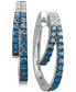 ფოტო #1 პროდუქტის Blueberry Layer Cake Blueberry Sapphires (1-1/6 ct. t.w.) & Vanilla Sapphires (1/5 ct. t.w.) Earrings in 14k White Gold
