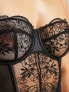 ASOS DESIGN Celia premium embroidery corset in black