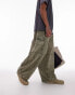 Фото #1 товара Topman wide leg washed cargos in khaki