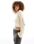 Фото #1 товара ASOS DESIGN crew neck jumper in open stitch in textured yarn in cream