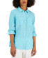 Фото #1 товара Women's 100% Linen Shirt, Created for Macy's