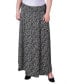 Plus Size Maxi A-Line Skirt with Front Faux Belt