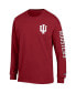 Men's Crimson Indiana Hoosiers Team Stack Long Sleeve T-shirt