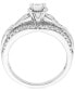 ფოტო #3 პროდუქტის Diamond Halo Multirow Engagement Ring (1 ct. t.w.) in 14k White Gold