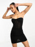 Фото #1 товара Heiress Beverly Hills premium boned corset mesh panel bodycon bandeau mini dress in black