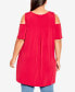 Фото #2 товара Plus Size Claire Cold Shoulder Tunic Top