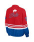 ფოტო #2 პროდუქტის Women's Red Distressed Buffalo Bills Vintage-Like Throwback Windbreaker Full-Zip Jacket
