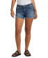 ფოტო #1 პროდუქტის Women's Suki Stretchy Distressed Curvy Mid Rise Shorts