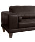 Фото #4 товара Wynne 94" Genuine Leather with Wood Legs in Contemporary Sofa
