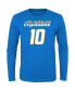 ფოტო #3 პროდუქტის Big Boys and Girls Justin Herbert Powder Blue Los Angeles Chargers Mainliner Player Name and Number Long Sleeve T-shirt