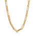 ფოტო #1 პროდუქტის 18k Gold Plated Rectangular Link Necklace