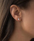 ფოტო #2 პროდუქტის Lab-Grown Opal (1/10 ct. t.w.) & Lab-Grown White Sapphire (1/6 ct. t.w.) Pear Halo Stud Earrings