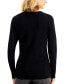 ფოტო #2 პროდუქტის Petite Rivet-Detail V-Neck Sweater, Created for Macy's