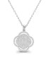 Фото #1 товара Macy's cubic Zirconia Clover Necklace (1 1/5 ct. t.w.) in Sterling Silver