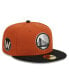 Фото #1 товара Men's Rust, Black Golden State Warriors Two-Tone 59FIFTY Fitted Hat