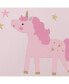 Фото #2 товара Rainbow Unicorn with Owl and Stars Pink/Gold Wall Decals