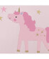 Rainbow Unicorn with Owl and Stars Pink/Gold Wall Decals