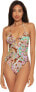 Фото #1 товара Becca by Rebecca Virtue 288924 Women's Halter One Piece Swimsuit Multi L