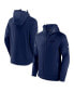 ფოტო #4 პროდუქტის Men's Heather Navy Montreal Canadiens Authentic Pro Road Tech Full-Zip Hoodie Jacket