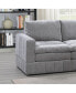 Фото #5 товара 1Pc Laf/Raf One Arm Chair Modular Chair Sectional Sofa Living Room Furniture Granite Morgan Fabric- Suede