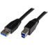 StarTech.com Active USB 3.0 USB-A to USB-B Cable - M/M - 10m (30ft) - 10 m - USB A - USB B - USB 3.2 Gen 1 (3.1 Gen 1) - Male/Male - Black