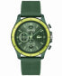 ფოტო #1 პროდუქტის Men's Neoheritage Chronograph Green Silicone Strap Watch 42mm