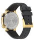 ფოტო #3 პროდუქტის Men's Swiss Black Rubber Strap Watch 43mm