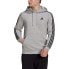 Фото #2 товара Худи спортивное Adidas Essentials Fleece 3-Stripes серое GK9084