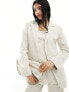 Фото #1 товара 4th & Reckless tailored cinched waist blazer co-ord in cream