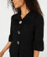 Фото #1 товара JM Collection Women's Petite Textured Three Button Jacket Deep Black PXL