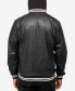 ფოტო #2 პროდუქტის Men's Grainy Polyurethane Hooded Jacket with Faux Shearling Lining