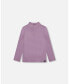 ფოტო #1 პროდუქტის Big Girls Super Soft Brushed Mock Neck Top Lilac