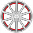 Колесный диск литой Corspeed Deville silver-brushed-surface / Undercut Color Trim rot - DS5 9x20 ET35 - LK5/108 ML73.1