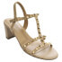 Фото #2 товара VANELi Midge Studded Block Heels Strappy Womens Beige Dress Sandals 310908