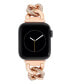 Фото #1 товара Women's Rose Gold-Tone Alloy Chain with Crystals Bracelet Compatible with 38/40/41mm Apple Watch