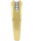 ფოტო #2 პროდუქტის Men's Diamond Band (1/4 ct. t.w.) in 10k Gold