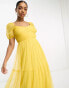 Фото #8 товара Anaya tulle maxi dress with sweetheart neckline in yellow