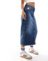 Фото #3 товара Tommy Jeans Claire denim midi skirt in mid wash