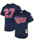 Men's David Ortiz Navy Minnesota Twins 2002 Cooperstown Collection Mesh Batting Practice Jersey Синий, S - фото #2