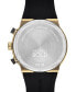 ფოტო #3 პროდუქტის Men's Swiss Chronograph Bold Fusion Black Silicone Strap Watch 45mm