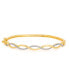 Diamond Accent Infinity Bangle in Gold-Plate