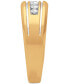 ფოტო #5 პროდუქტის Men's Diamond Channel-Set Band (1/3 ct. t.w.) in 10k Gold