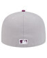 Фото #3 товара Men's Gray/Purple Atlanta Braves Two-Tone Color Pack 59FIFTY Fitted Hat