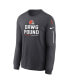 Фото #3 товара Men's Anthracite Cleveland Browns Team Slogan Long Sleeve T-shirt