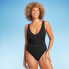 Фото #2 товара Women's Ribbed Plunge Twist-Front One Piece Swimsuit - Shade & Shore