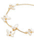 ფოტო #2 პროდუქტის Gold-Tone Cubic Zirconia & Mother-of-Pearl Butterfly Link Bracelet