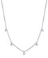 Macy's diamond Accent Dangle Necklace in Sterling Silver or 14k Gold-Plated Sterling Silver, 16" + 2" extender