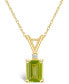 Фото #1 товара Macy's peridot (1-1/10 ct. t.w.) and Diamond Accent Pendant Necklace in 14K Yellow Gold or 14K White Gold